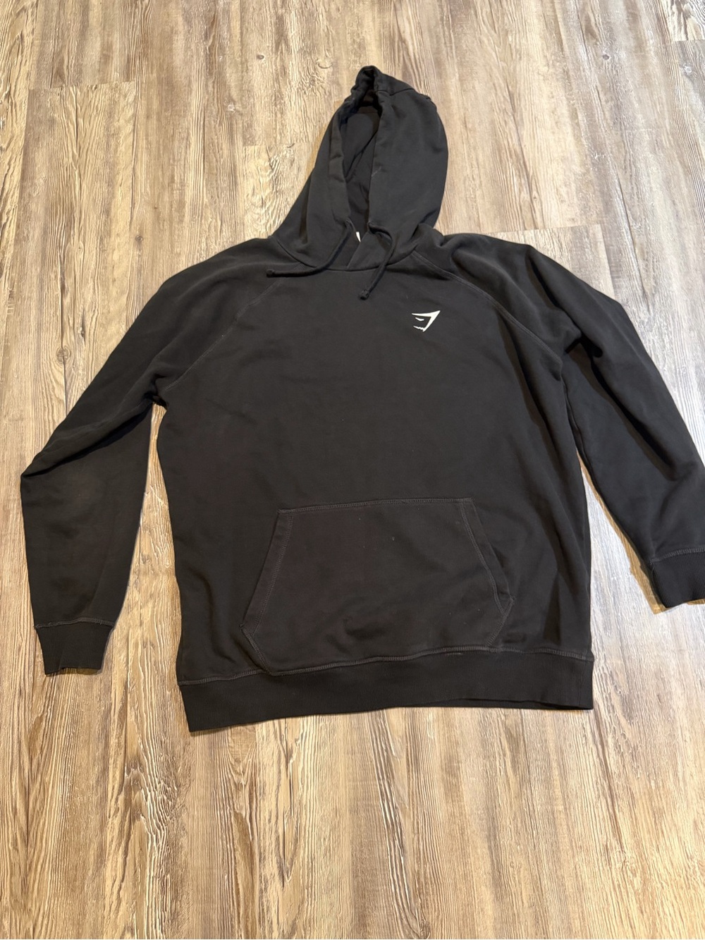 Gymshark Black Men's Hoodie Sweatshirt size large w/kangaroo pocket